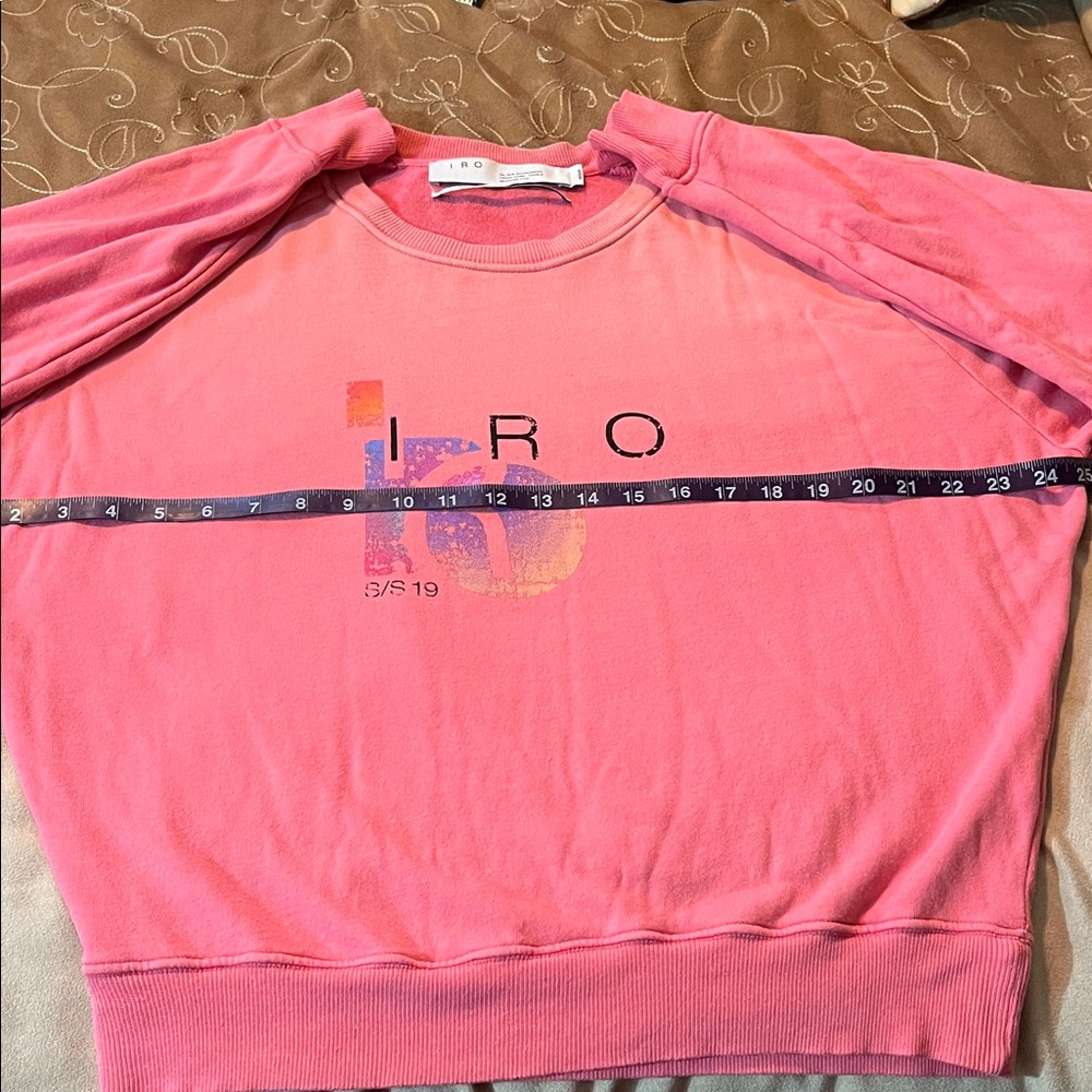 IRO Paris Logo Sweatshirt Women’s Size M Pink - French Designer Contemporary - Picture 11 of 12
